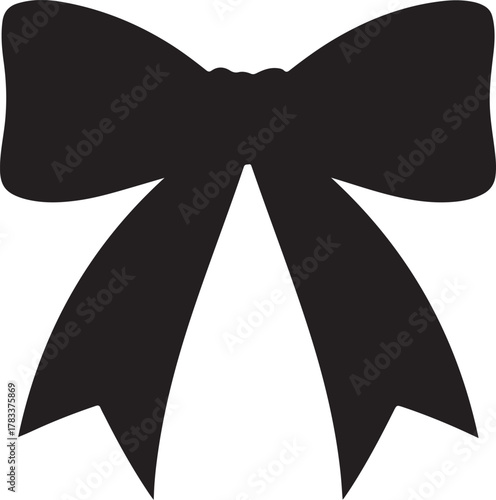Black Silhouette Bow Tie ribbon knot , bow, ribbon, tie, knot, accessory