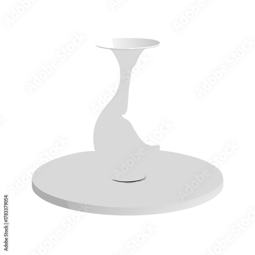 Rubin's Vase Optical Illusion Vector - Figure-Ground Ambiguity