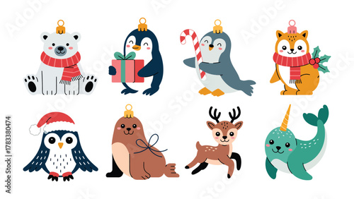 Festive Animal Ornaments: Adorable holiday-themed animal ornaments, ready to bring cheer and warmth to your festive decorations.