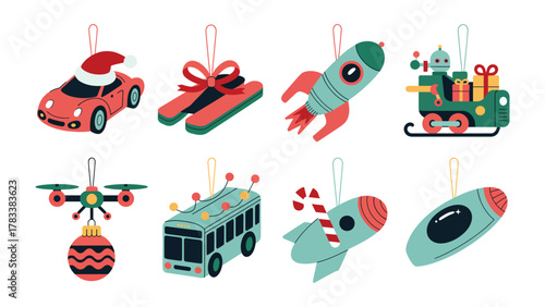 Festive Ornaments: A charming array of delightful ornaments, each a miniature symbol of festive cheer, adding a playful touch to the season's magic.