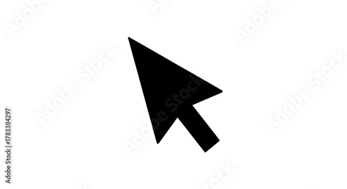 Free Download Standard black arrow mouse cursor icon isolated on a plain white background. - GFXLoad