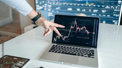 stock graph and business