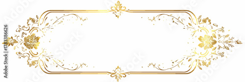 우아하고 화려한 금색 꽃 장식 테두리 디자인으로 고급스러운 분위기를 연출합니다