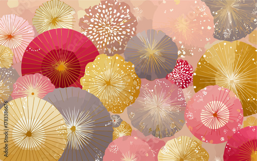 다채로운 색상의 부드러운 추상적인 꽃 패턴 배경