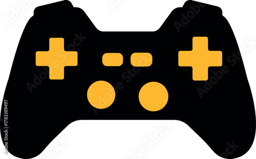 Joystick vector symbol. Minimal flat vector illustration for web design or app. Gamepad or game console symbol, logo illustration. Pixel-perfect vector graphics