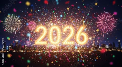 Bright 2026 new year s eve fireworks display celebration