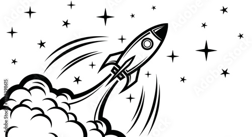 Stylized whisk illustration with intricate curves and a modern aesthetic