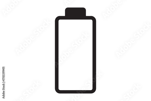 Empty Battery Outline Icon Symbol Sign Design Vector Illustration Clean