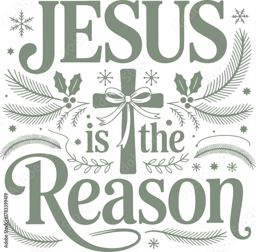 Christian Christmas SVG, Jesus Christmas, Christmas T-shirt, merry Christmas SVG, Jesus is the reason, be the light