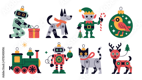 Holiday Ornament Collection: A vibrant assortment of festive ornaments, each showcasing a unique seasonal design, perfect for adding cheer to the holiday season.