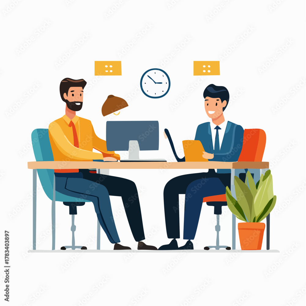 Fototapeta premium Business Team Collaboration Vector Illustration