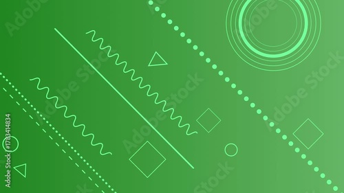 Green Geometric Background, Abstract Polygon Pattern and Modern Design