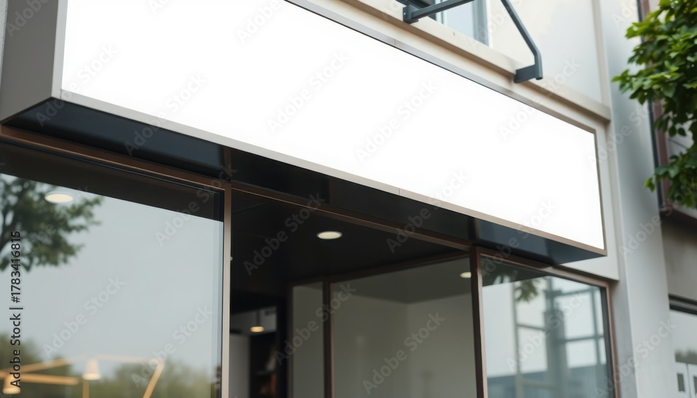 custom made wallpaper toronto digitalBlank Storefront Signage Mockup for Business Advertising Display.