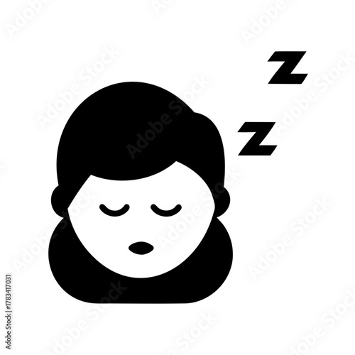 A person sleeping soundly with Zzz's indicating deep and peaceful slumber