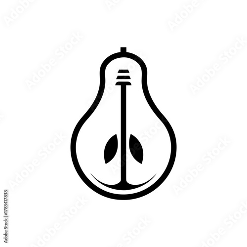 Illustration of a halved pear with internal structure on transparent background