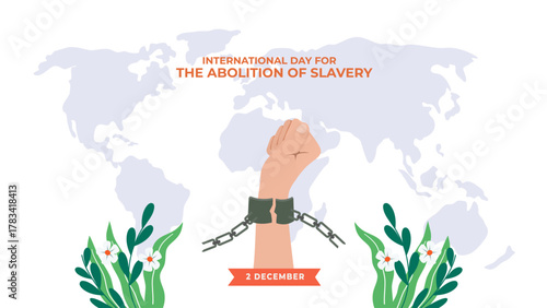 International Day for the Abolition of Slavery Flyer illustration