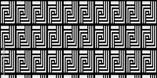 Modern abstract square line seamless pattern background. Seamless vintage design for banner and fabric geometric art. Minimal line Seamless geometric pattern with shapes. Decoration and maze ornament.