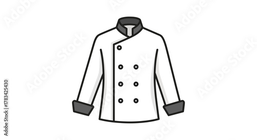 Chefs Coat Illustration Culinary Uniform for Professionals.