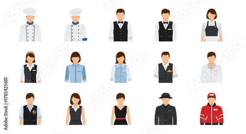 Diverse Professions A Collection of Career Avatars.