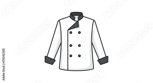 Illustration of a Chefs Uniform Jacket.