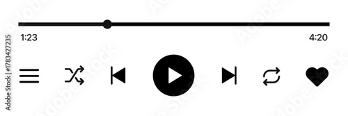 vector illustration of a music player icon 