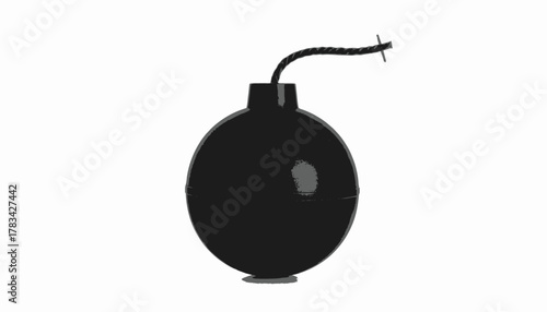 A cartoon-style illustration shows a dark bomb with a twisted fuse, on a clean white background