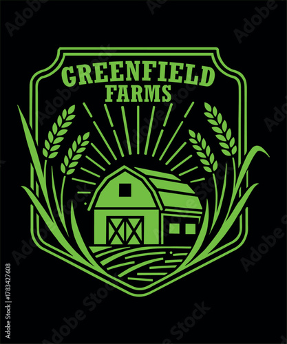Greenfield Farms Logo Fresh And Local Produce