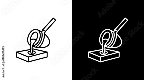 Crucible Steel  White Icon Set Design