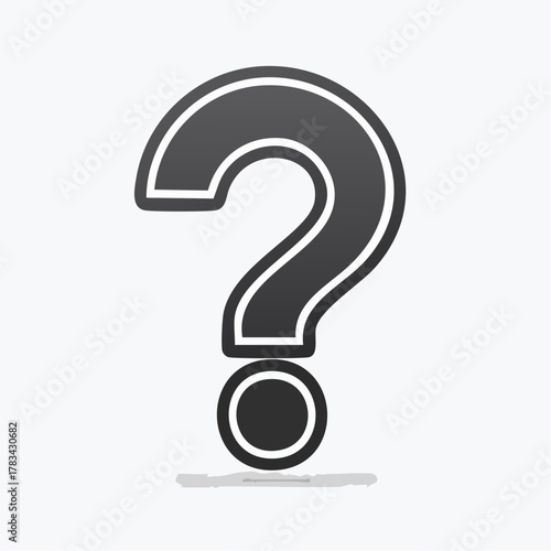 Stylized question mark icon graphic symbol concept for design element