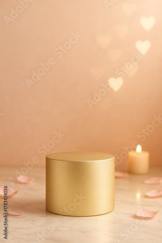 Romantic Glow Display Podium with candle