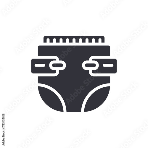 Simple Diaper Icon Hygiene Product Freshness Protection