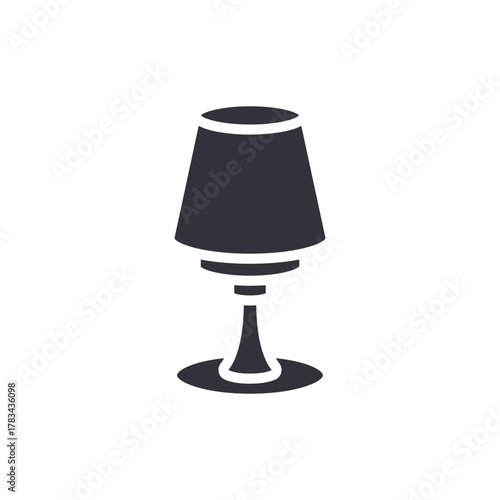 Elegant Bedside Lamp Illustration Isolated Design Element
