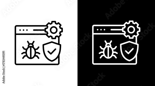 Debugging Process  White Icon Set Design