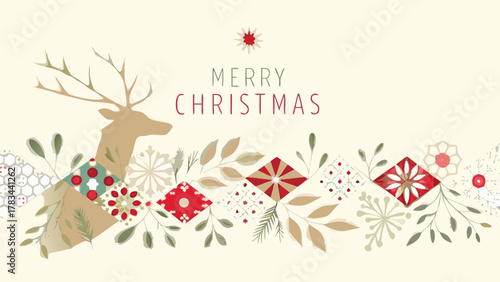 merry christmas greeting card