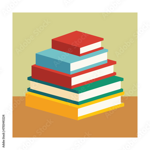 Education Books Stack Desk