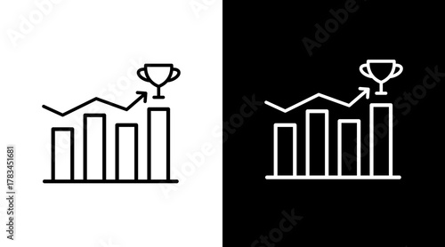 Growth Metrics  White Icon Set Design