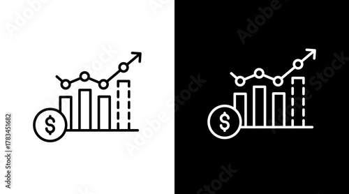 Revenue Forecast  White Icon Set Design