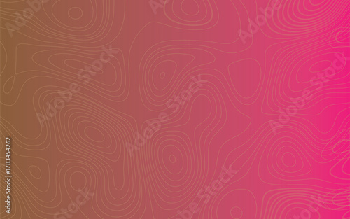 Pink abstract seamless floral pattern with hearts and circles vector background