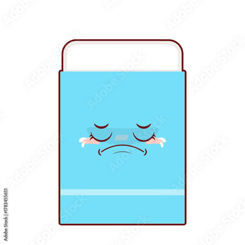 eraser crying face cartoon cute