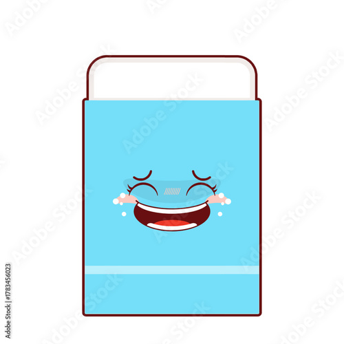 eraser laughing face cartoon cute