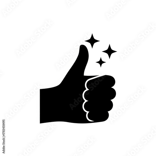 Thumbs up hand gesture approval icon
