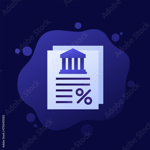 Bank loan, credit and finance vector design