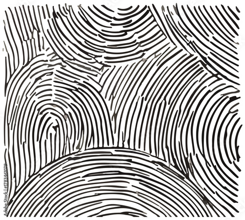 Abstract Seamless Pattern with Fingerprint Texture Vector Background Ideal for Security Identity or Technology Designs