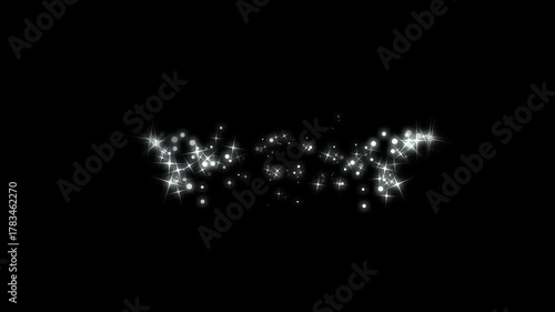 Wallpaper Mural Magic sparkle glitter stars trail animation, white glowing particles, fairy dust motion, shimmering sparkle path, twinkling starlight dust, 4K black background overlay video Torontodigital.ca