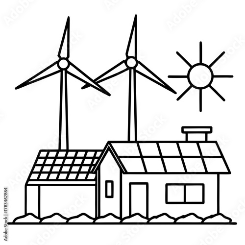 House powered by renewable energy