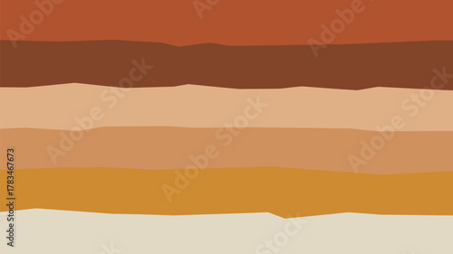 Horizontal layers of earth tones creating an abstract landscape with a textured appearance visible