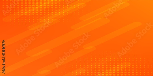 Dynamic orange gradient background with abstract halftone pattern and smooth shapes. Ideal for business, tech, or creative design projects.