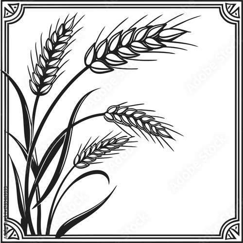 Hand drawn pine cone with evergreen needles sketch illustration