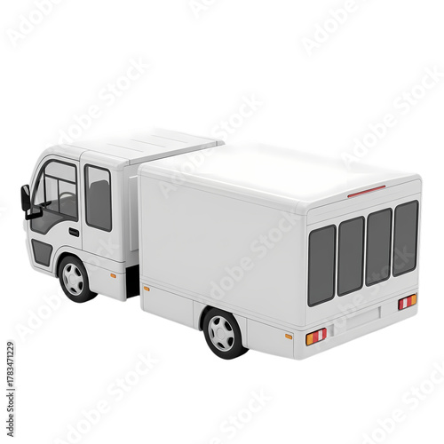 Delivery truck mockup showcases transport solutions