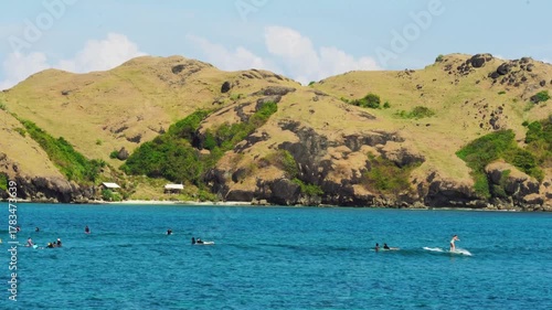 paradise for surfers in kuta lombok static view hills and beaches